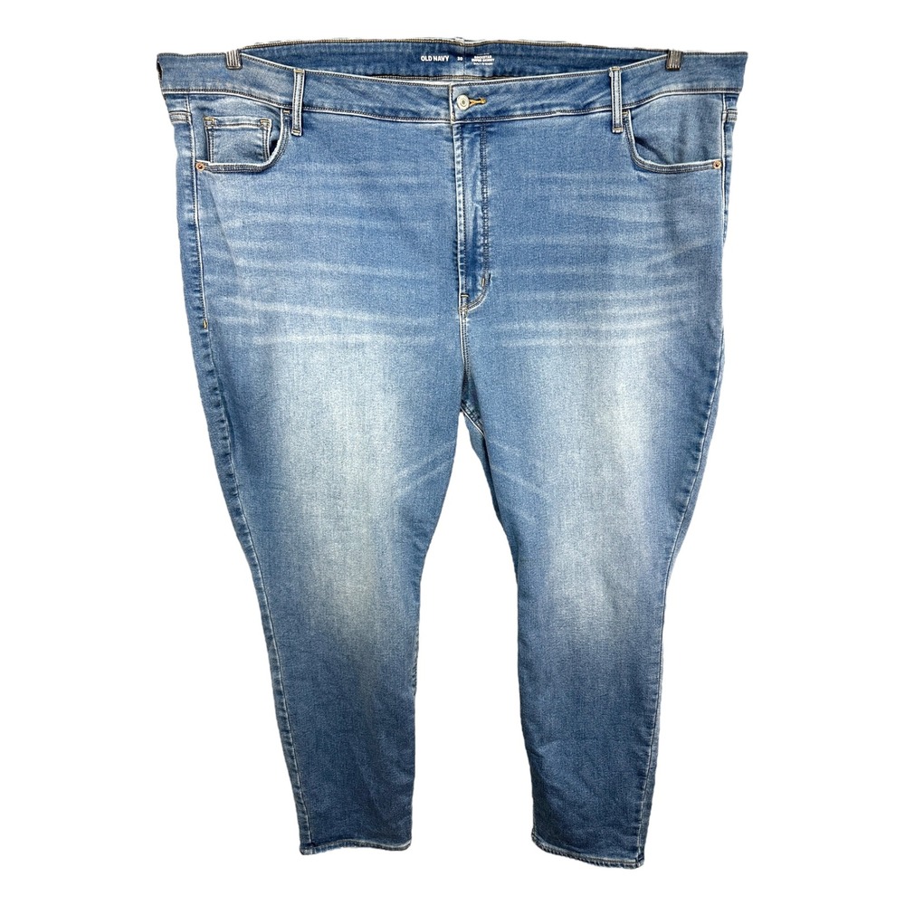 Old Navy Plus Size 30 Jeans Blue High Rise Super Skinny‎ Solid Stretch 757